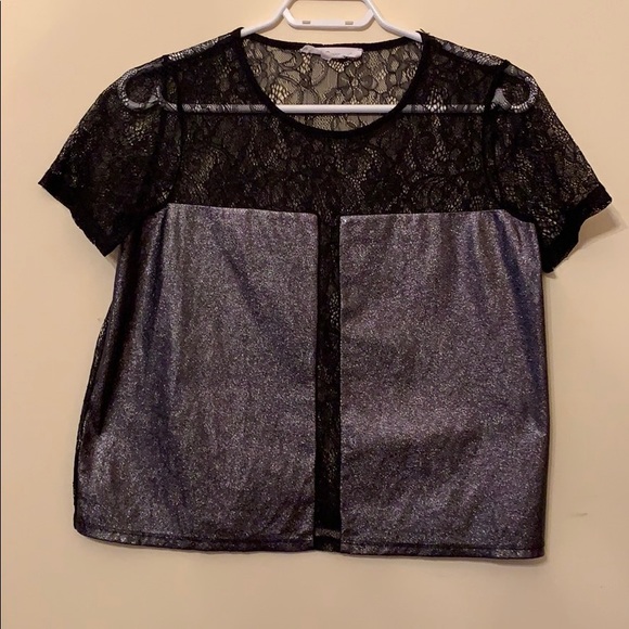 ✨NWOT✨ BCBG lace and sparkly top - Picture 4 of 5